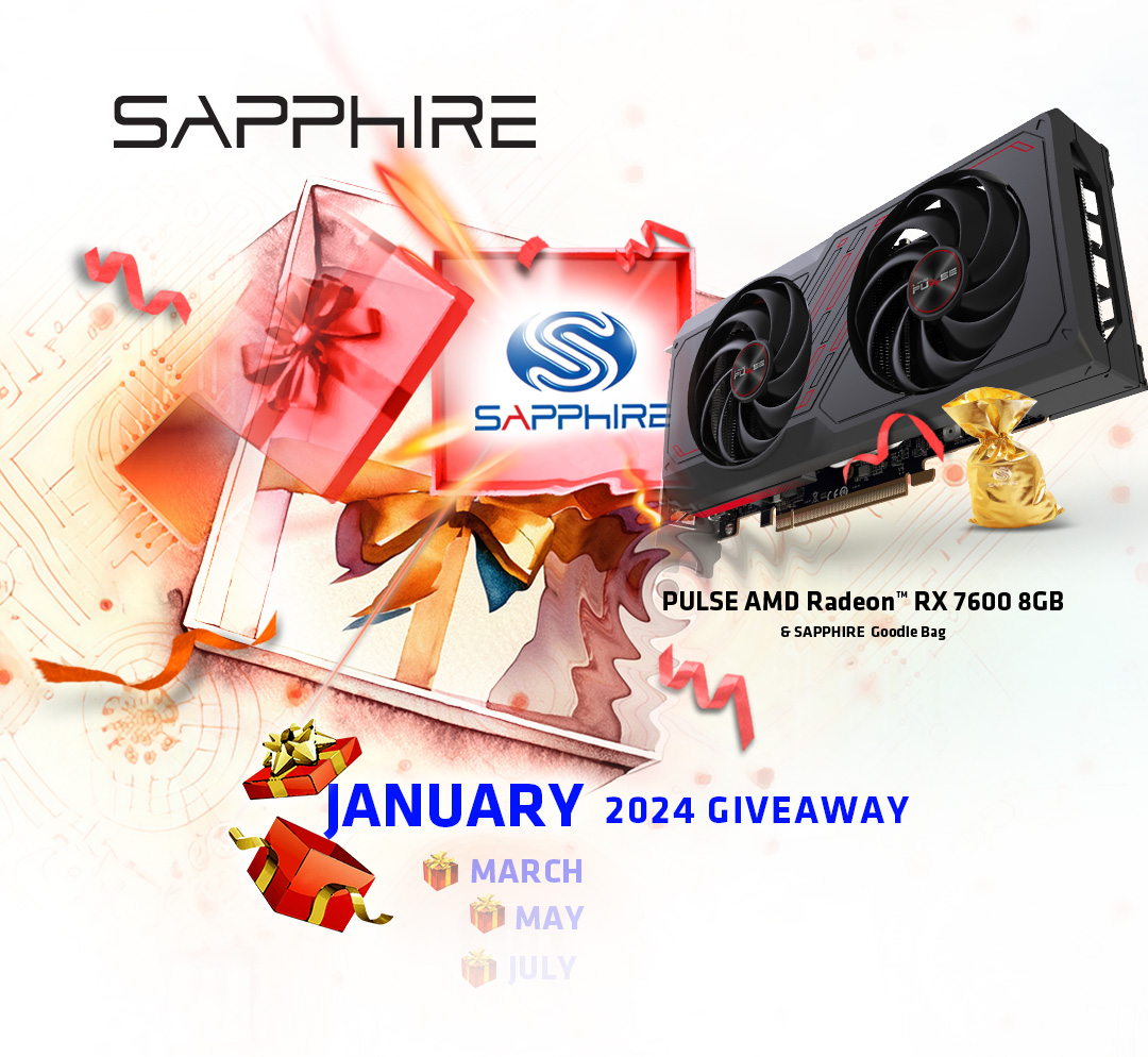 SapphireTech's tweet photo. Starting off 2024 on a high note with a GIVEAWAY of our SAPPHIRE PULSE AMD Radeon RX 7600 8GB &amp; Goodie Bag!

Details here: https://t.co/zXkJiwPwYM
.
.
#giveaway #hardware #gamingcommunity #RX7600XT #SAPPHIRE #SAPPHIRETech https://t.co/O8Ga1nCK77
