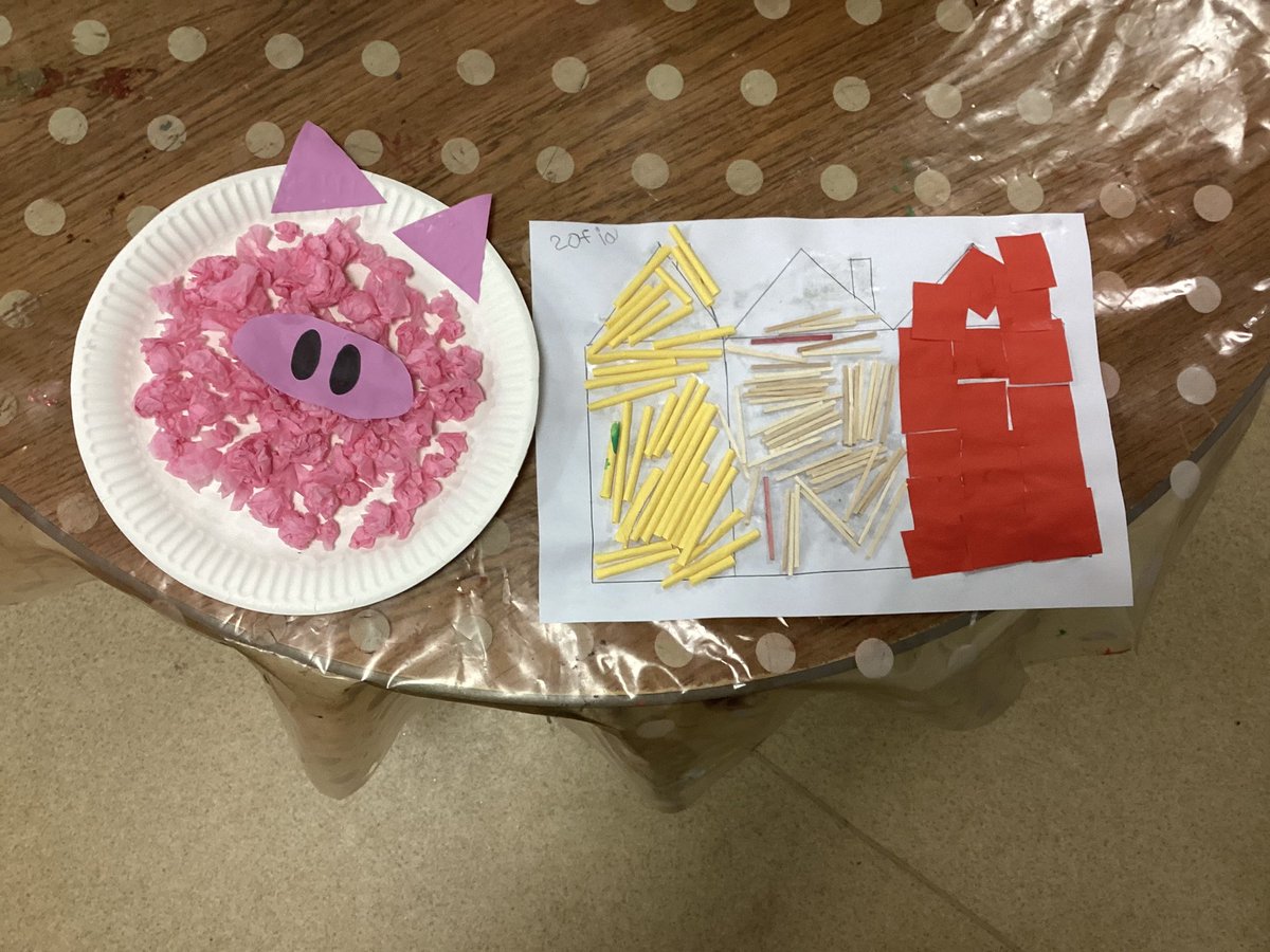 MrsStevensonEPS's tweet photo. Can you guess what our book of the week was last week?

The Three Little Pigs 🐷

Reception even made their own house structures. Well done 🥰 https://t.co/IF4fRR5XP8