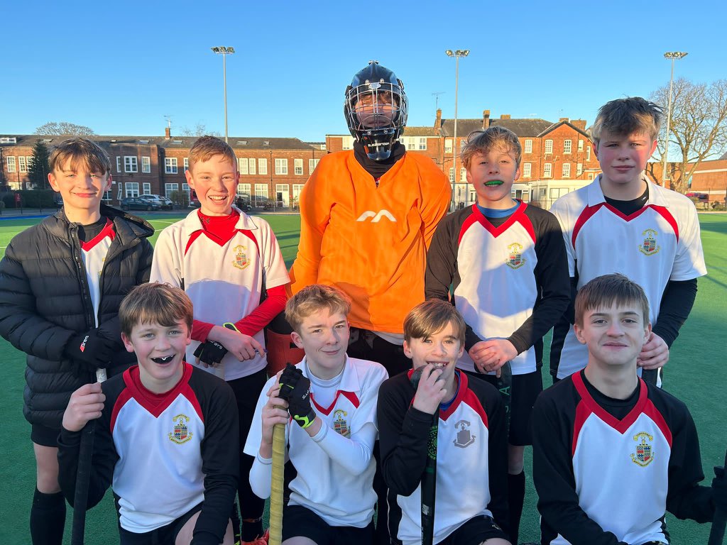 HGSSport's tweet photo. HOCKEY A great achievement by the U13 team winning the Kent Hockey Tournament. MoM defender Letley helping to only concede 3 goals in 6 games. Fantastic result for all students involved ⚪️⚫️🔴🏑 https://t.co/JlqTU5g3Kv