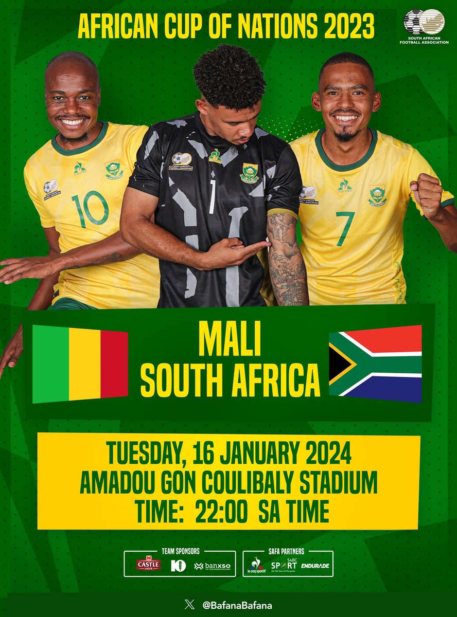 BafanaBafana's tweet photo. Do you see what we see? It’s game day!! Stand with us South Africa, we need you! 🫶🏼 #TotalEnergiesAFCON2023 #AFCON2023 #BafanaPride https://t.co/OC8VrRUreT