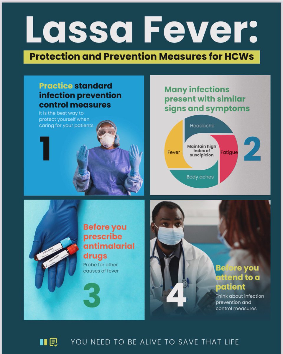 #lassafever season is indeed upon us, we appreciate those who have started lending their voice to this and will appreciate more on this. One key audience we need to focus on are the health care workers.They have to maintain a high index of suspicion as NOT ALL fevers are malaria