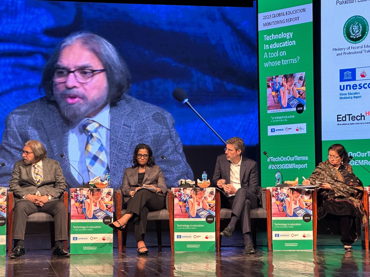 EdTech Hub (@globaledtechhub) on Twitter photo We extend our gratitude to the <a href="/GEMReport/">Global Education Monitoring Report UNESCO</a> and the <a href="/EduMinistryPK/">Ministry of Education and Professional Training</a> for inviting us to partner on the national launch of the #2023GEMReport in #Islamabad #Pakistan.
For recap, here is the video from the launch: bit.ly/3O399Xu
#TechOnOurTerms We extend our gratitude to the <a href="/GEMReport/">Global Education Monitoring Report UNESCO</a> and the <a href="/EduMinistryPK/">Ministry of Education and Professional Training</a> for inviting us to partner on the national launch of the #2023GEMReport in #Islamabad #Pakistan.
For recap, here is the video from the launch: bit.ly/3O399Xu
#TechOnOurTerms