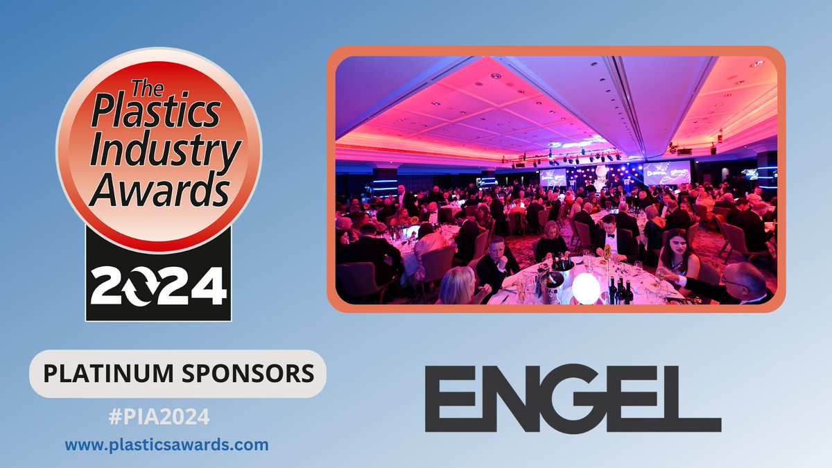 We are delighted to welcome ENGEL (UK) Ltd as Platinum Sponsors of the Processor of the Year Award & After Show Party at the Plastics Industry Awards 2024, taking place at Intercontinental London Park Lane on Friday 22nd November 2024. plasticsawards.com #PIA2024 @uk_engel