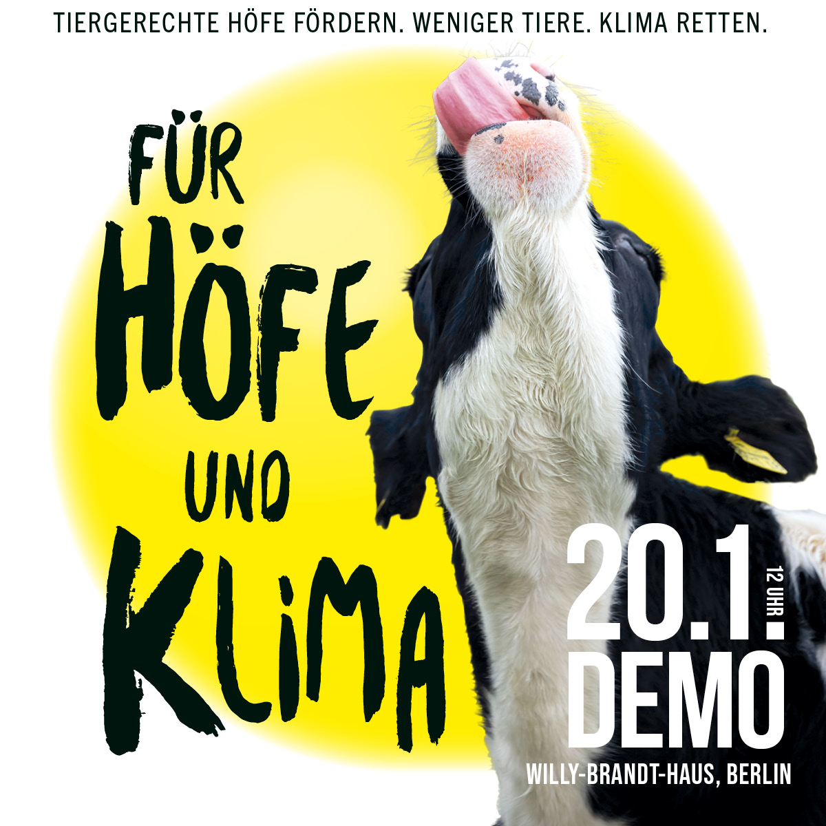 1/2 Wir haben Agrarindustrie satt! Lasst uns gemeinsam das Ernährungssystem ändern! Zum Auftakt der weltgrößten Agrarmesse „Internationale Grüne Woche“ gehen wir am 20.01.2024 in Berlin wieder gemeinsam auf die Straße! #WHES24 #grüneWoche #IGW2024