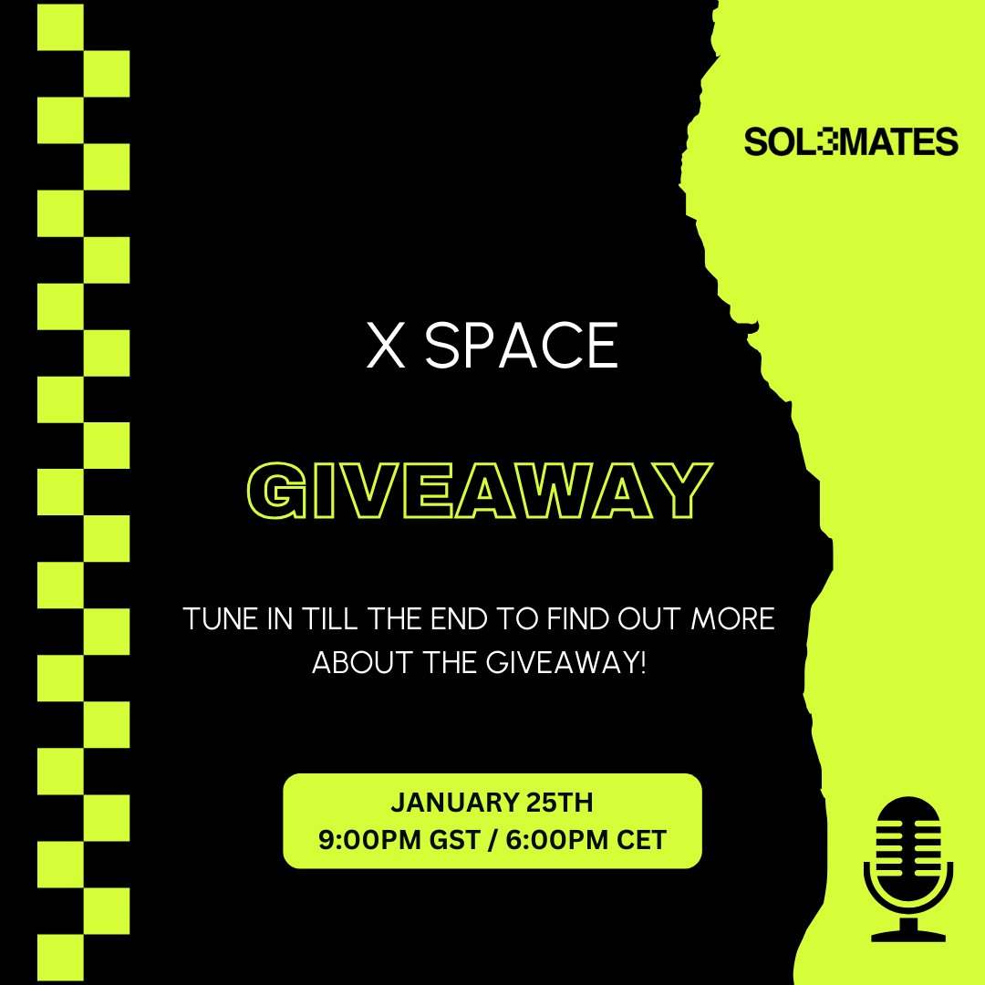 🚨 GIVEAWAY ANNOUNCEMENT 🚨

Mark your calendars! 🗓️ Join us in our X Space on January 25th, 2024, at 9:00 PM GST for an exciting giveaway reveal.

Don't miss out!
🔗: twitter.com/i/spaces/1gqGv…

#GiveawayTime #XSpaceEvent