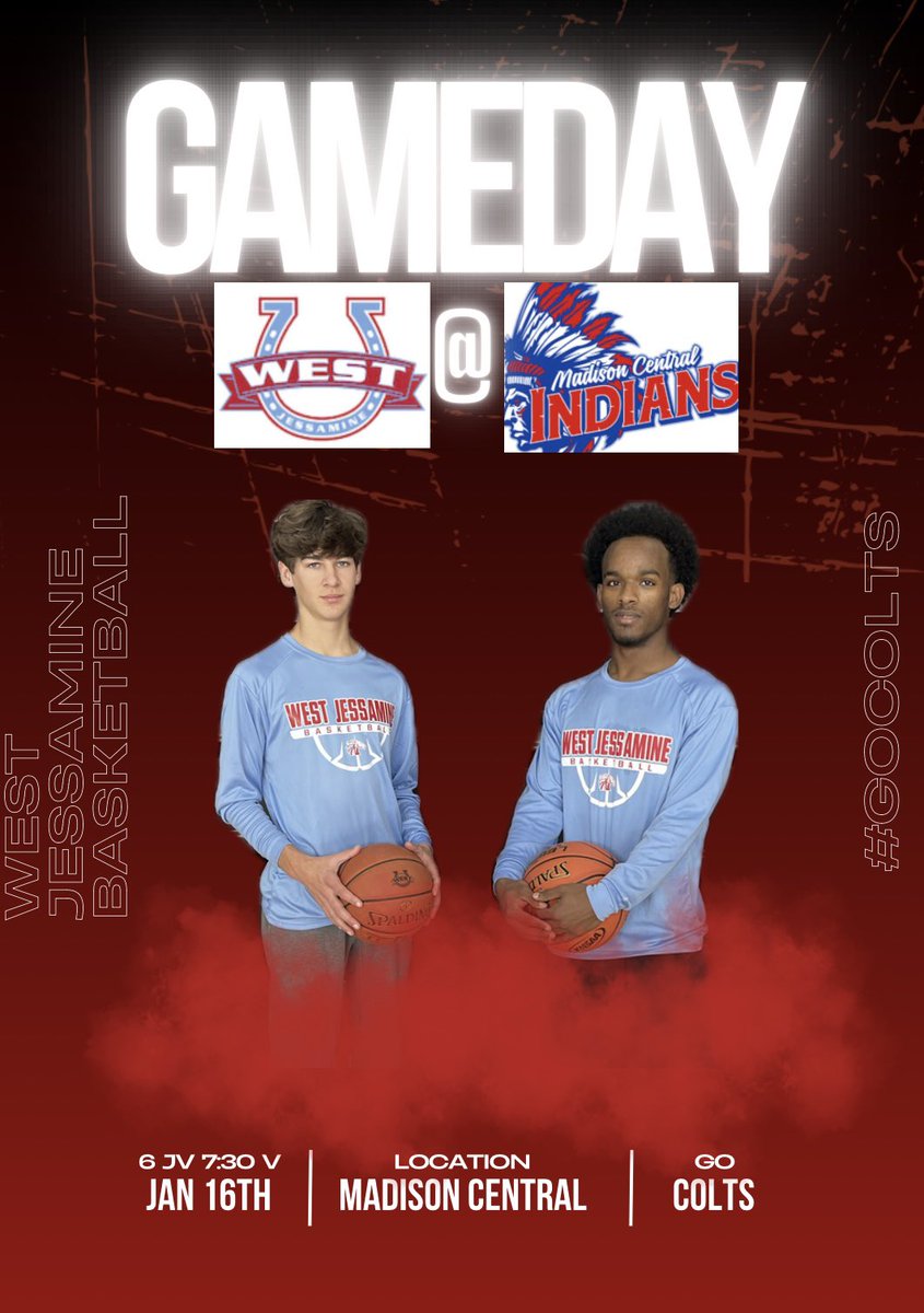 ❄️ GAMEDAY 
🗓️ Tuesday Jan 16th
🆚 Madison Central 
🕰️ 6 JV 7:30 Varsity 
📍 Madison Central High School
#GoColts