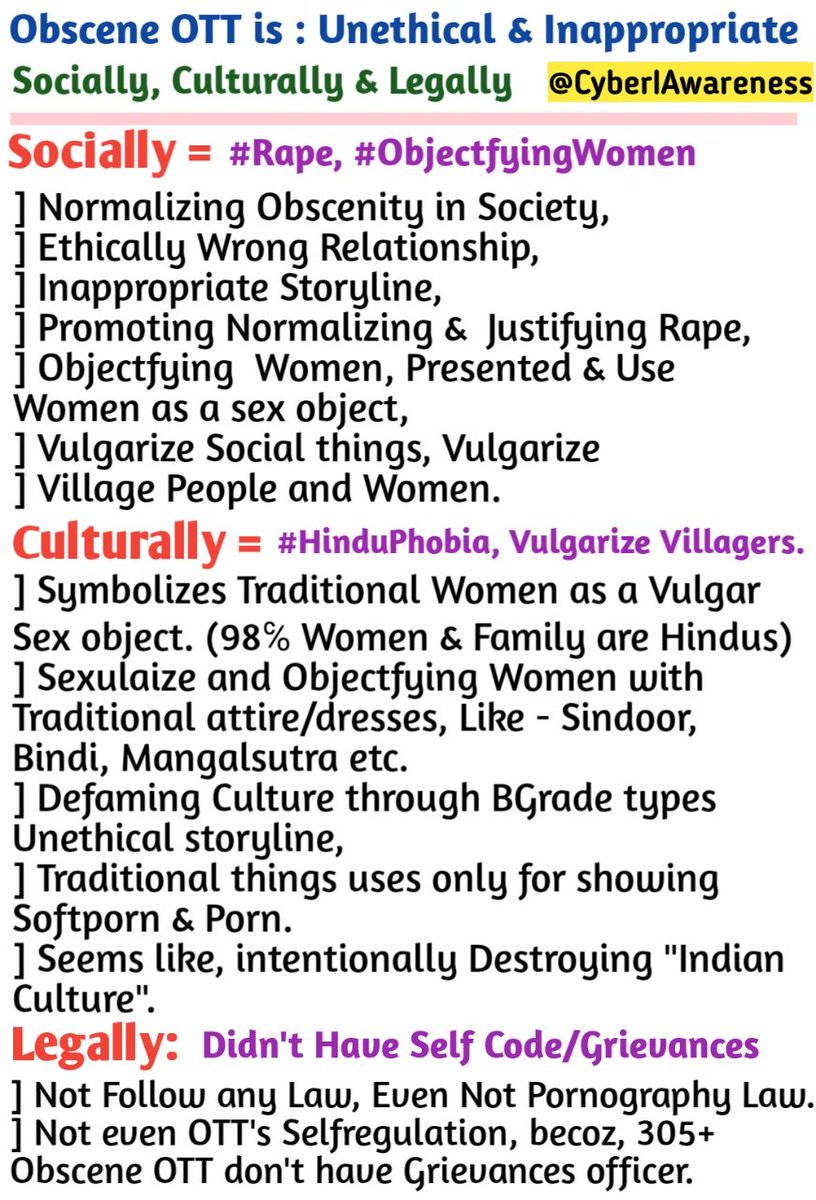 CyberIAwareness's tweet photo. }Scroll की पीड़ा 🤐
}Look, If you leave the few #LeftLiberalWokes, Then tell me, How many people are #opposing this #BroadcastingBill ?🤔
- Literally No one.
}Even #SupremeCourt & #DelhiCourt also supported it.
}Bcoz they are aware about ; #OTT's Obscenity, Softporn & Porn.👇 https://t.co/W70cf1mDuC