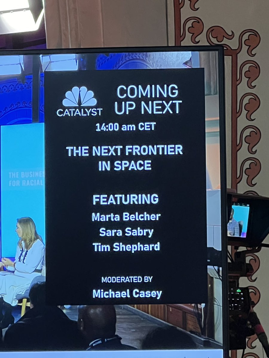 About to hear from @MartaBelcher and @AstroSaraSabry at the @FilFoundation #Sanctuary - “The Next Frontier in #Space” #WEF24 #Davos