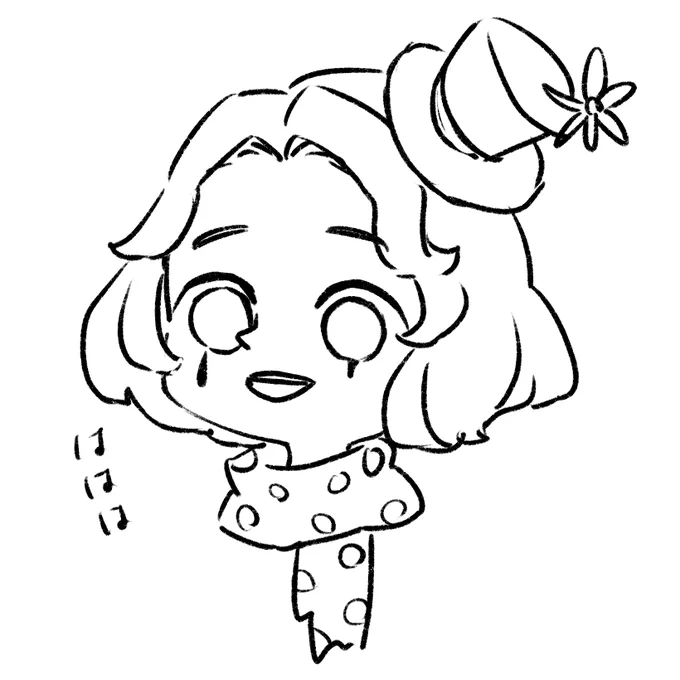 泣きピに明るいイメージなさ過ぎて、どうしても描くと暗い感じになっちゃう 明るく楽しそうな泣きピ描くの不可能説ある