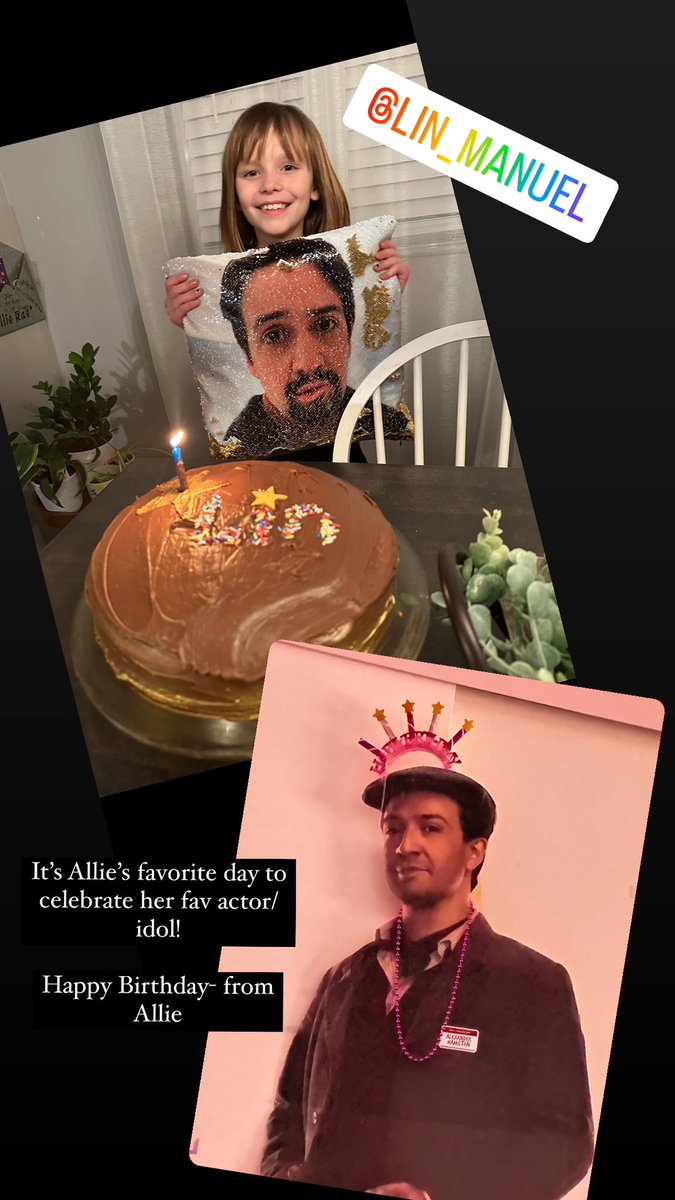britt1930d's tweet photo. Happy Birthday @Lin_Manuel from your biggest fan! @HamiltonMusical https://t.co/bovys08op9
