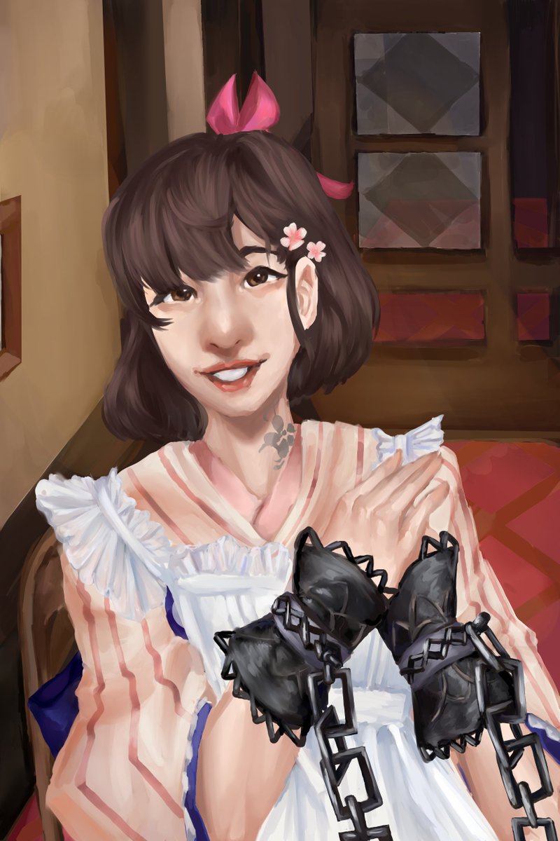 ElvenMoe's tweet photo. Satsuki drawing I did a few days ago :> #Reverse1999 #Reverse1999fanart https://t.co/L8xufSlbd1