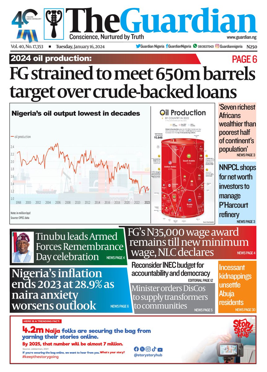JMVCNetwork's tweet photo. 16 | 01 | 2024
#Newspaper #Headlines https://t.co/NbkQ1B2nMf