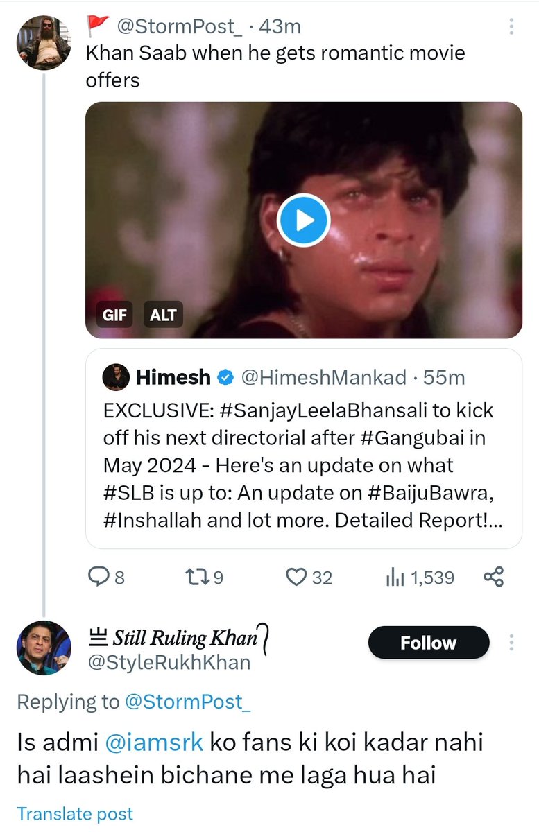 hyadav278's tweet photo. @iTheExcalibur_ @HimeshMankad Ye dekho inn #haklo ko ye to aise ro rahe hai jaise inhe #SLB nahi #Samji & #Remo ke sath film sign krna is pad raha hai
Haa roye bhi kyu nahi jab inka idol #Hirani jaise director Ko superhit & blockbuster nahi de sakta hai,wo bhi tab jab 2 corporate BB krke aaya ho
So cry https://t.co/ADTF6dasML