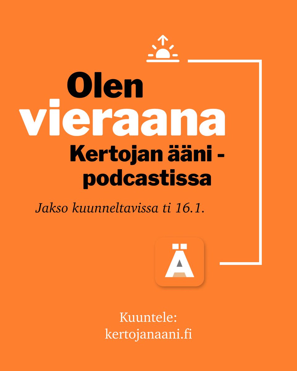 Olen vieraana @kertojanaani podissa ☀️ Jakso kuunneltavissa mm. täällä: open.spotify.com/episode/2eSAbk…

#backstagellakirja #artistituotanto #kirjapodcast <a href="/ReunaPublishing/">ReunaPublishing</a>