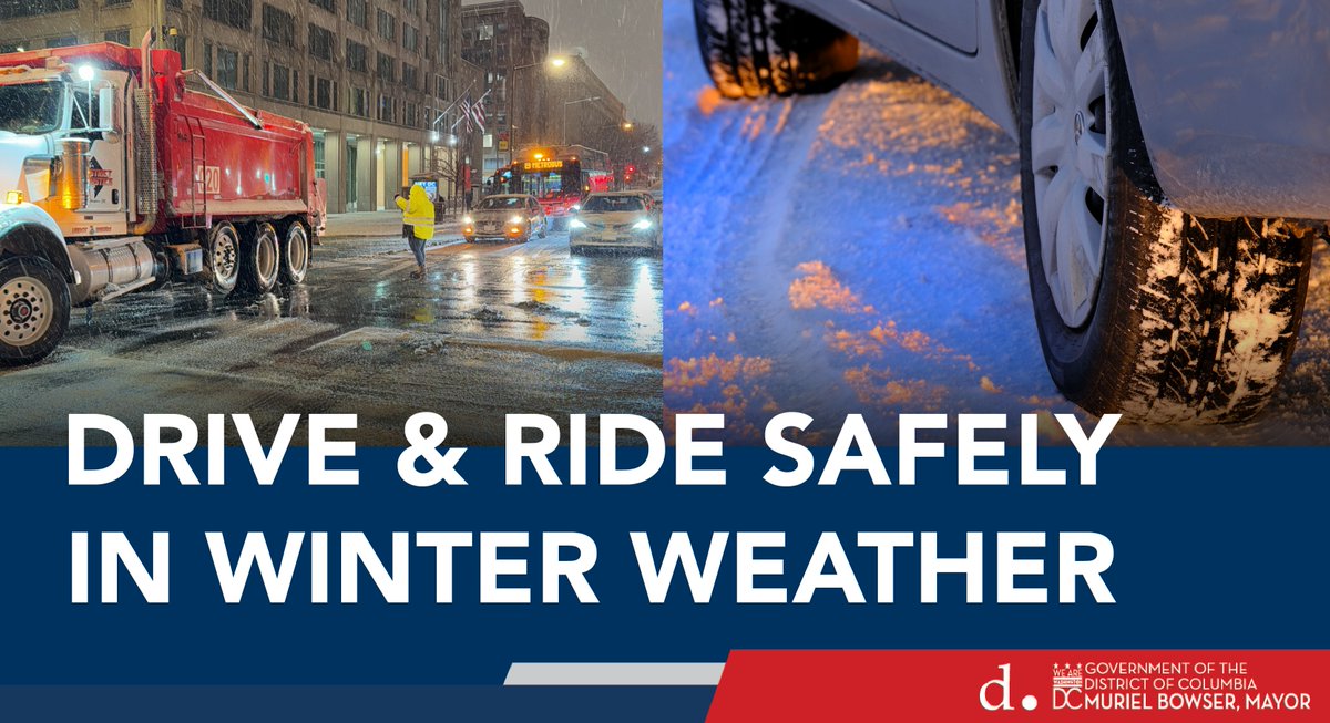 Stay safe & informed during your commute today! Winter weather conditions demand caution: ✅ Allow extra time and be prepared for potential delays ✅ Be sure to check for @wmata service updates and route changes before you leave