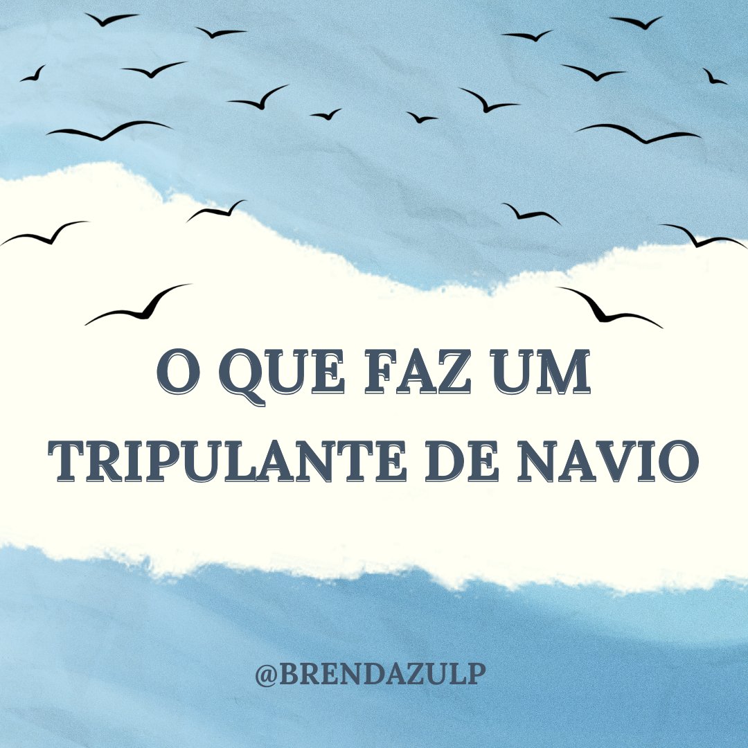 BrendaZulP's tweet photo. ⚓️Afinal, o que será que faz um tripulante de navio?
Um tripulante pode fazer diversas funções em um navio, a nomenclatura “tripulante de navio” ou “crew”, é designada a qualquer pessoa que trabalha em embarcações.
#AADT VEM AÍ! https://t.co/sz6uCXbvey