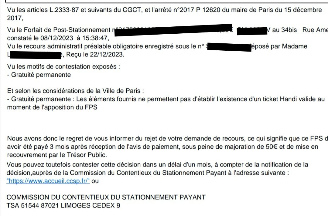 Daelysia2's tweet photo. Tu stationnes sur Paris avec une carte handi, et tu te prends des prunes quand même.
Tu contestes, et on te répond qu'il n'y avait aucune carte au moment du FPS.
La carte est là 24h/24 depuis Août.
C'est fini de nous prendre pour des imbéciles? https://t.co/ubvY3FtfKE