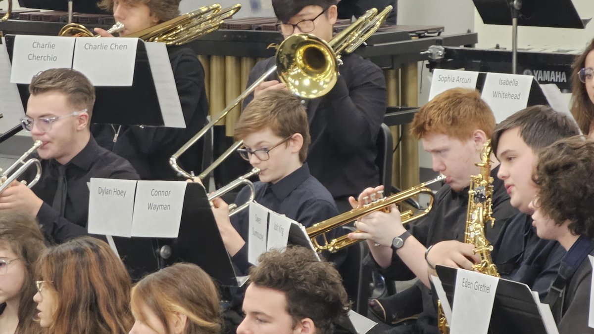 MexicoHSBands's tweet photo. Congratulations to Riley Gagnier, Damien King, Kinzy Laffan, Emily Bennett, and Cosette Laffan for their performance at the 2024 Oswego All-County Band Festival! Students performed works by Nelson, Reed, Hanson, and Mackey under the direction of SU's Dr. Timothy Diem. Bravo! https://t.co/FxdUrwlubG