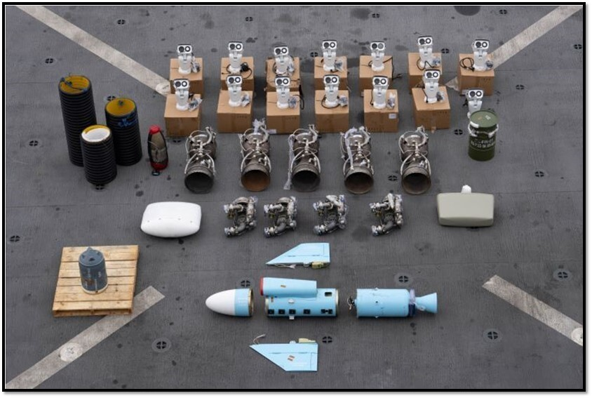 BPINewsOrg's tweet image. US Central Command unveils images of the seized Iranian advanced conventional weapons intended for Yemen's Houthis. This seizure included ballistic and cruise missile components. #Yemen #Houthis #USCentralCommand #Iran