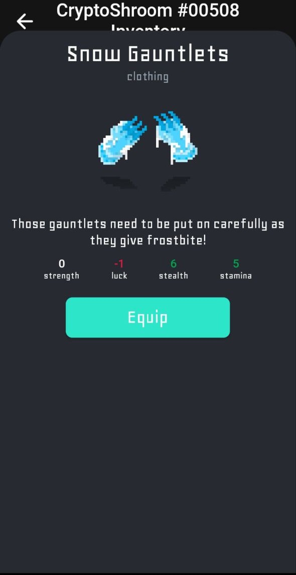 JSPCSW's tweet image. I just opened my snow chests and i'm very happy 🔥

Snow gauntlets and a lot of stockings
Thanks @ShroomsCrypto , I go directly to craft me a new items with all stocking 🍄🍄🚀

#pe2 #MultiversX #NFT