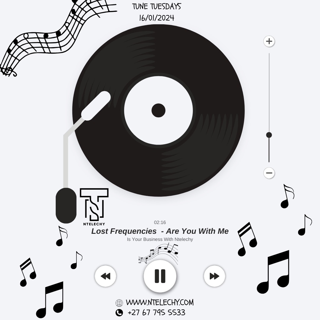 🎶 Tune Tuesday vibes brought to you by Ntelechy
Vibe of the Day: Lost Frequencies - Are You With Me.
youtu.be/VjHMDlAPMUw?si…
#vibes #TuneTuesday #tuesdayvibe #multimedia #graphicdesign #softwaredevelopment #webdevelopment #Emmys #bbtvi  #AFCON2024 #uksnow #Emmys2024 #Ntelechy