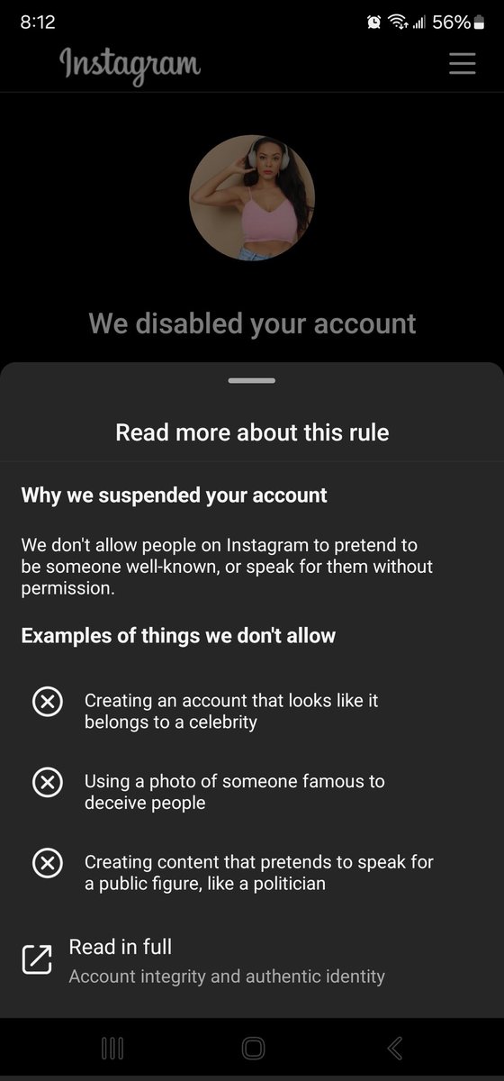 MartinaBosede's tweet photo. @mosseri Something is wrong at instagram the same ID accepted to my new Facebook account yesterday but denied twice on instagram. A picture of me holding my ID denied on instagram. Who's doing the verifications? My accounts been taken away yesterday on instagram. What's going on? https://t.co/gjNDEJj2ey