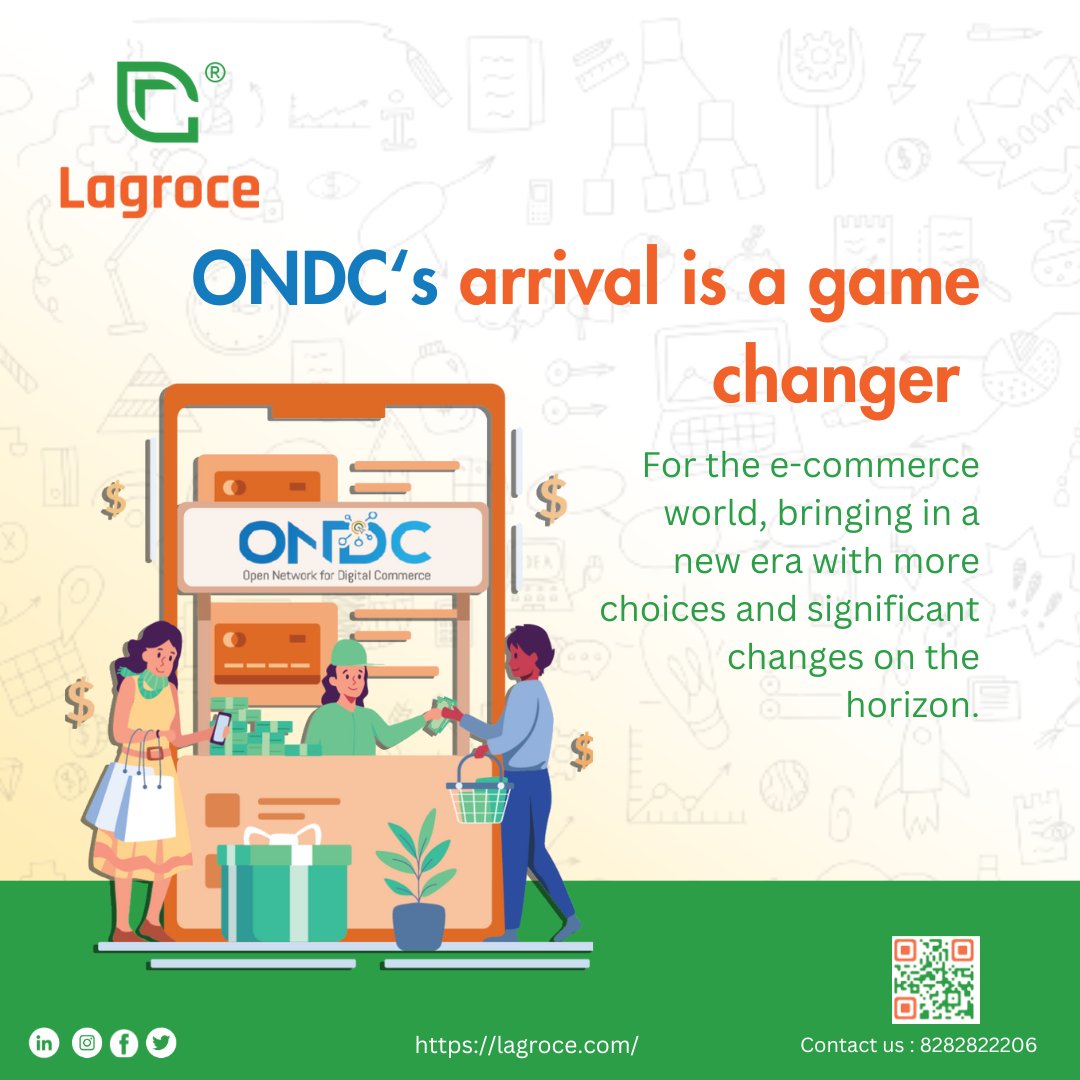 LagroceApp's tweet photo. ONDC just shook up E-commerce! Brace yourself for a ton of new options and big changes. It's like a whole new era for buying stuff online!
.
.
#RetailEvolution #LagroceONDC #digitalindia #ondc #ondcretailers #sm4dm https://t.co/aQWgANXJS7