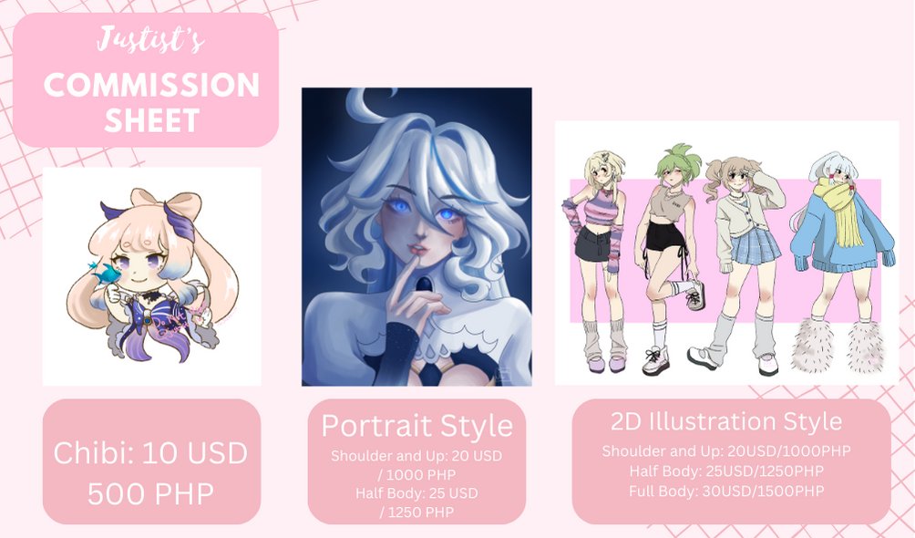 justist_16's tweet photo. This is my new comms sheet!!  Feel free to DM!! Repost is high appreciated :>

#commissionsopen #opencommissions #Commission #artcommissions https://t.co/CP3vwJMN6R