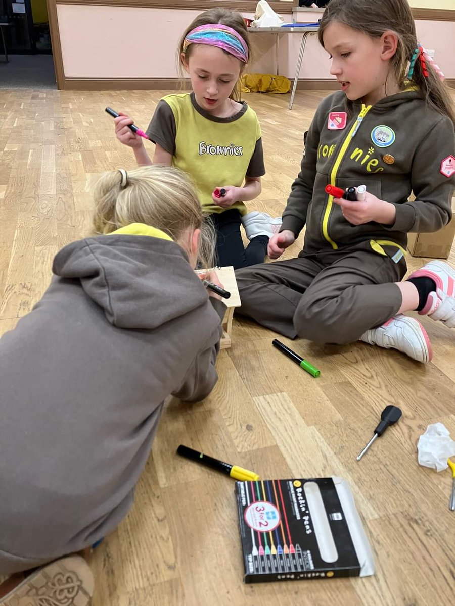 1stMeadowfield's tweet photo. Tonight our brownies have been building their skills - the older girls have been creating mythical creatures and the younger girls have been using their tools to build birdhouses @GirlGuiding_DS @GirlguidingNEE @Girlguiding https://t.co/2A2fPwhU72