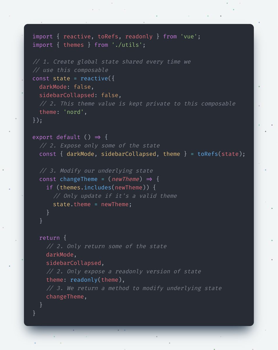 MichaelThiessen's tweet photo. Are you managing state the right way in your @vuejs app?

It can be very tricky to keep things simple and easy to work with.

That's why I want to share the Data Store Pattern with you. https://t.co/UhvFopVOf8