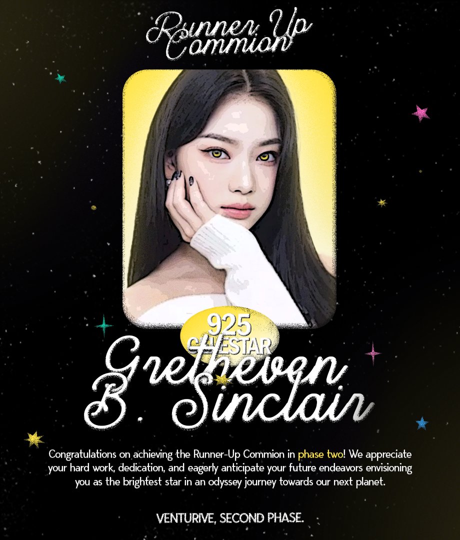 venturive's tweet photo. ⠀

⠀                  https://t.co/hQXBoagl82

⠀      Envisioning another bright stars: 
         ⭐️ 𝐆𝐑𝐄𝐓𝐇𝐄𝐕𝐄𝐍 𝐁. 𝐒𝐈𝐍𝐂𝐋𝐀𝐈𝐑
         ⭐️ 𝐑𝐈𝐆𝐀𝐙𝐋 𝐄𝐋𝐑𝐀𝐍𝐃

⠀ https://t.co/paBfE8w9Za