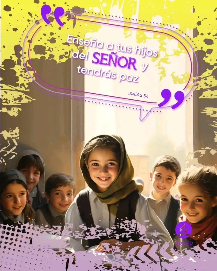 devisney's tweet photo. “El Señor instruirá a todos tus hijos y grande será su paz” Isaías 54:13 #rpsp

Gracias Señor por instruir y guiar a tus hijos, en Jesucristo, amén 🙏 https://t.co/blq7oGGsL0