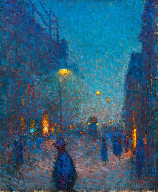 'London by Night’ (1917) by Emile Claus

(Private collection)