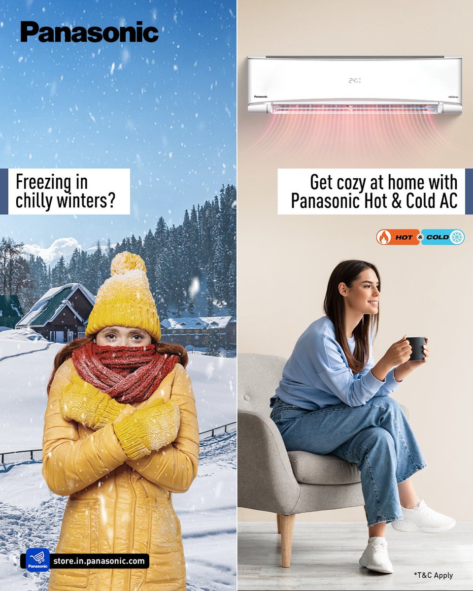 Step out of the cold and into the warmth of home, where Panasonic Hot & Cold AC creates the perfect atmosphere. Cozy nights, good reads, and comforting temperatures are waiting for you.

#HotandColdAC #PanasonicACs #PanasonicIndia