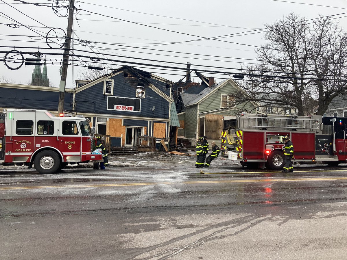 UPDATE: Fire is OUT 

Crews remain on scene and are now assessing the damages. 

Parts of Main Street remain closed off as city workers salt roads from water that has iced over.