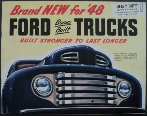 #CarHistory 

On Jan 16 1948
Ford introduced its post-war line-up of light, medium and heavy trucks called the F-Series range from F-1 (1/2 ton) to F-8 (3-ton), as a replacement for the previous car-based pickup line introduced in 1941.