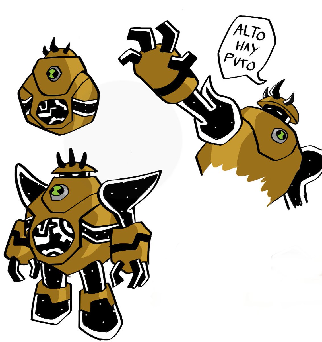 canibaloso77's tweet photo. Siempre me e imaginado una fusión entre clockwork y alien x pero debido al #biomnitrix esto no sería tan sorprendente y fuerte como podría llegar a ser. #fanart #Ben10 #ben10fanart https://t.co/rTYDhMXpYG