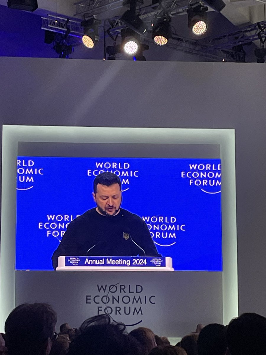 “Putin is a predator who is not satisfied with frozen products.”President of Ukraine, Zelensky #WEF24 about a possible frozen conflict #Ukraine
