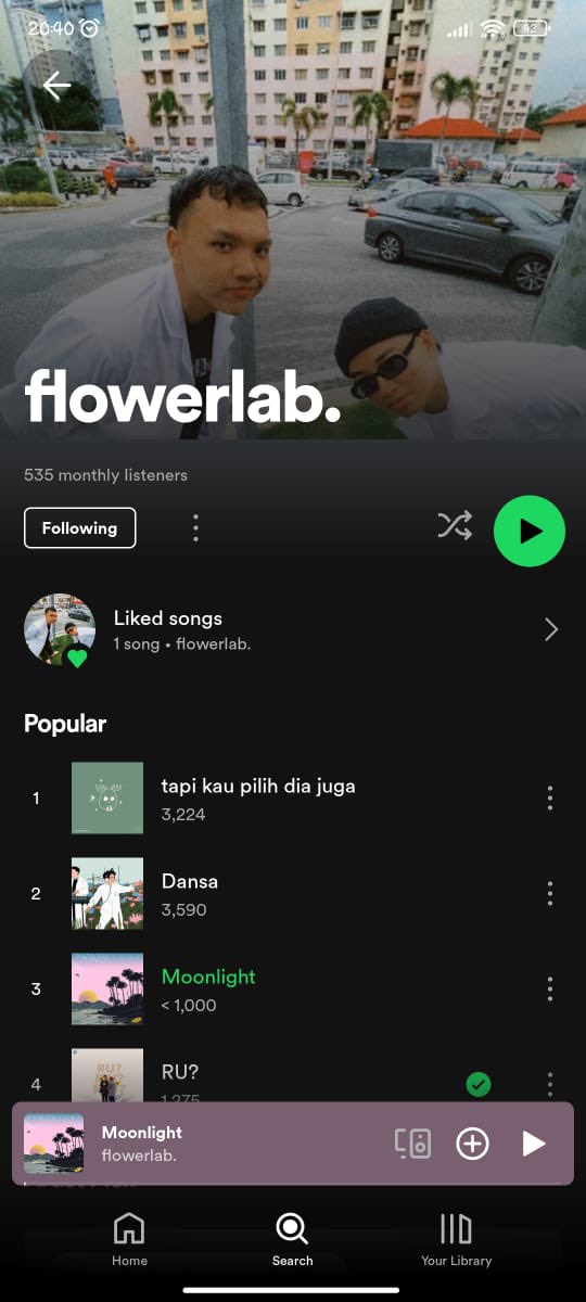 the band.               the song. 

do stream our song on spotify! ❤️