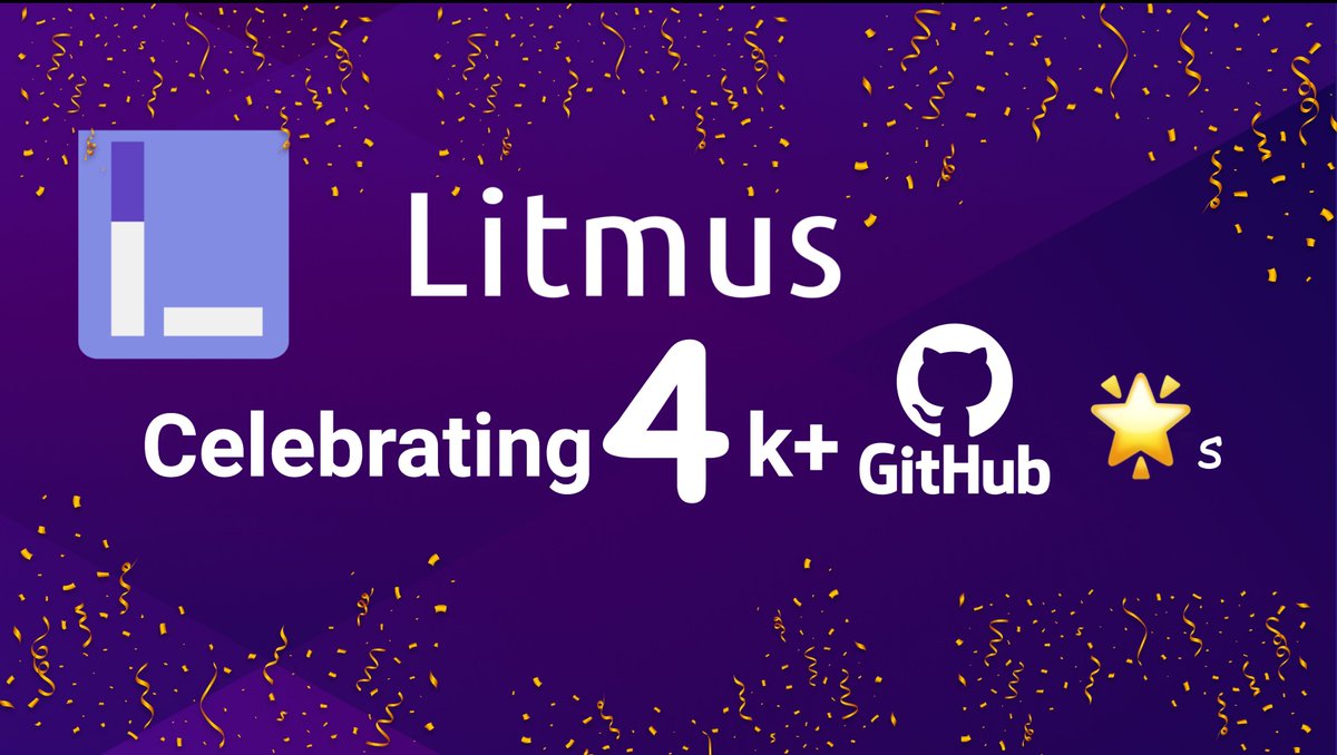 The LitmusChaos community is celebrating 4k+ @github stars! 🚀⭐️ Thank you to all the community members for loving your open source chaos engineering tool! 💜 github.com/litmuschaos/li…