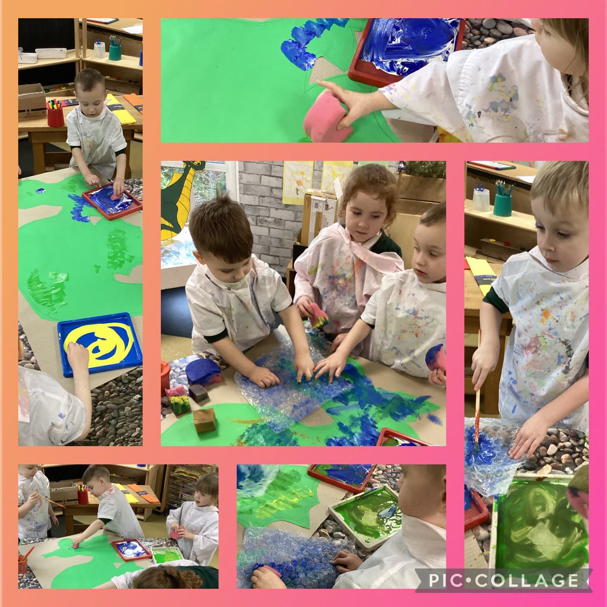 BaderPrimary's tweet photo. Reception children are making a dragon this afternoon. The children are mixing different colours and creating different textures with a wide range of materials. #BaderReception #BaderArt #creativearea https://t.co/QNLw9kim4W