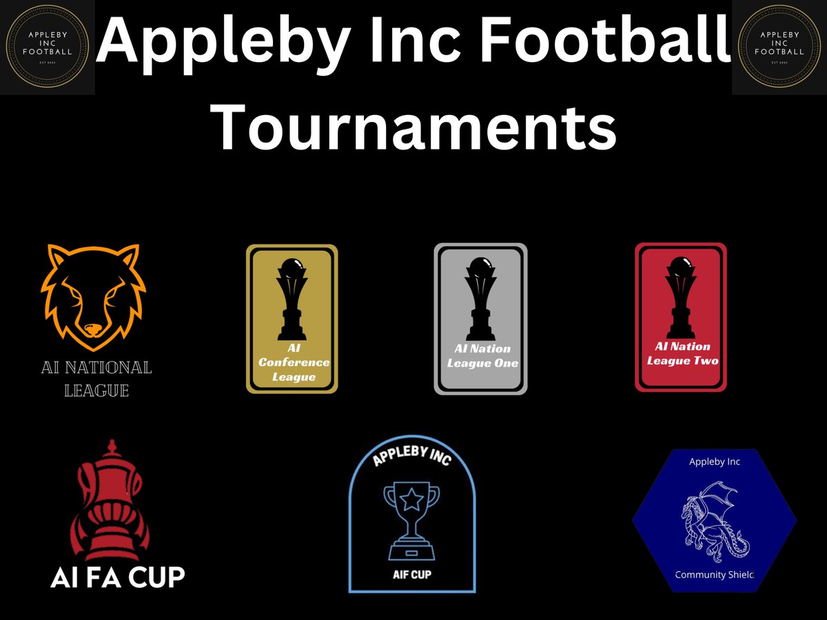 Welcome to The AIF

Here are our tournaments!

Leagues:

Div 1- <a href="/AINatiLeague/">AI National League</a>

Div 2- <a href="/AIConference2/">AI Conference League</a>

Div 3- @AINationLeague1

Div 4- @AINationLeague2

Cups:

Association Cup- <a href="/AI_FACup/">The AI FA Cup</a>

League Cup- @AIFCup

Community Shield- <a href="/AIComShield/">The AI Community Shield</a>