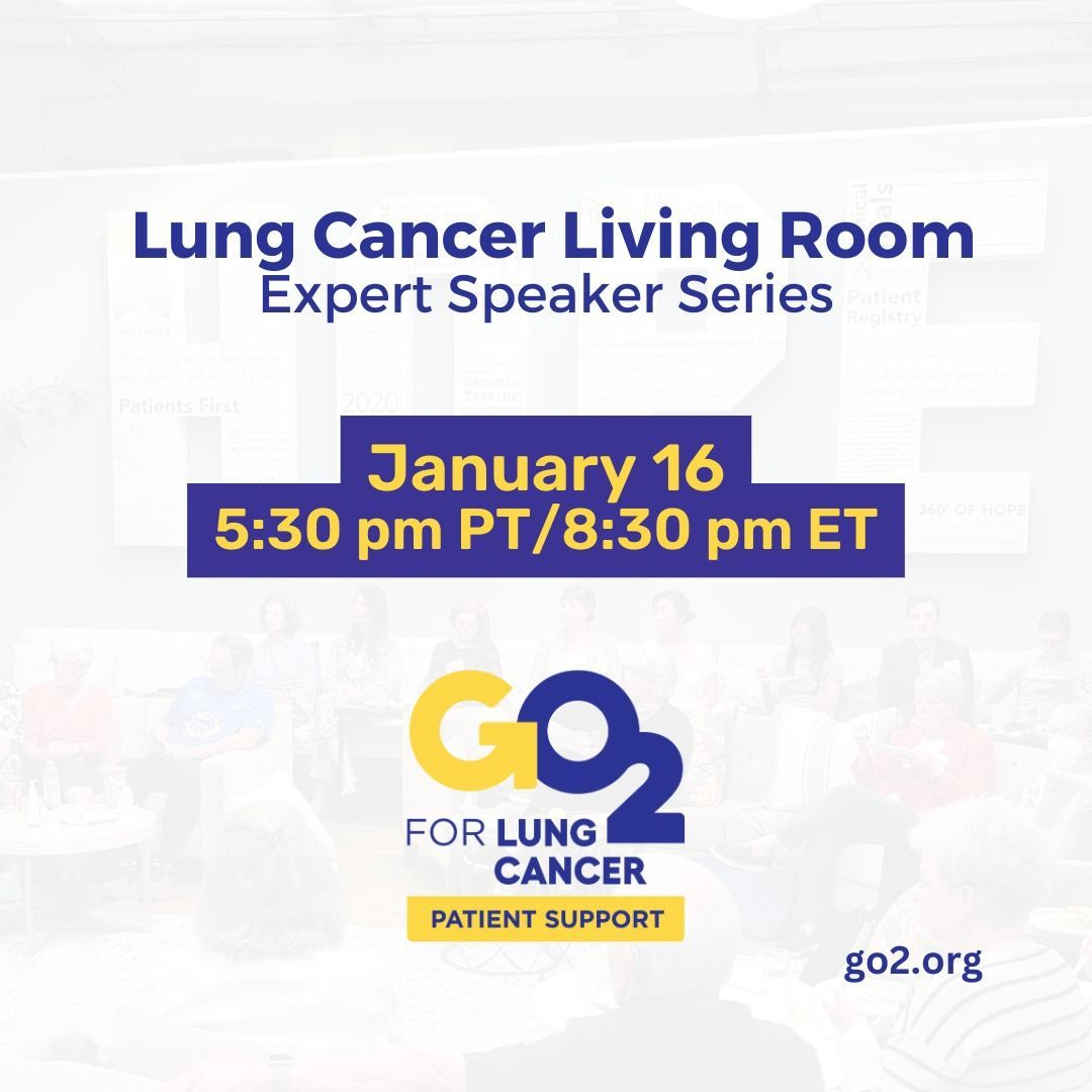 Tune in tonight with @GO2forLungCancer for their first Lung Cancer Living Room of 2024! Jyoti Malhotra, MD, MPH of City of Hope will join to discuss what to do if treatment resistance develops.

For more info: buff.ly/422iu7S