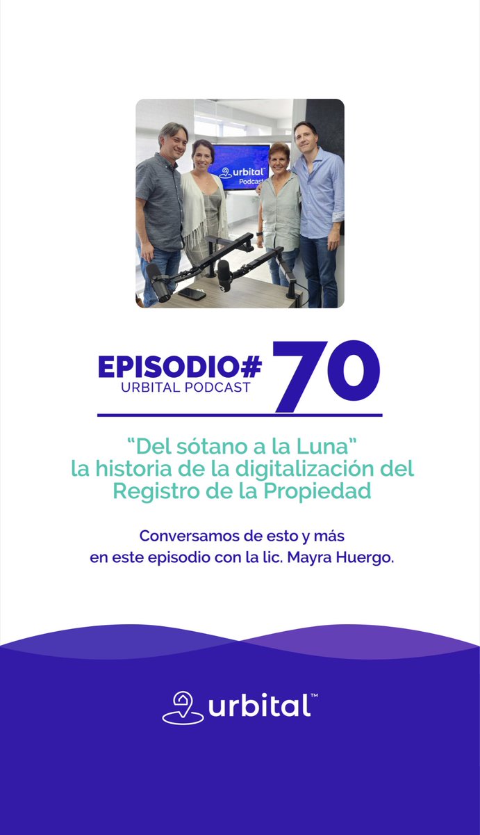 Conversamos con la Lic. Mayra Huergo sobre cómo lideró el trabajo para modernizar el Registro de la Propiedad. Se digitalizaron millones de páginas y se creó la plataforma Karibe para manejar los procesos del registro. 
Todo esto en 18 meses. #Urbital
podcast.urbital.io/episodios/e70-…