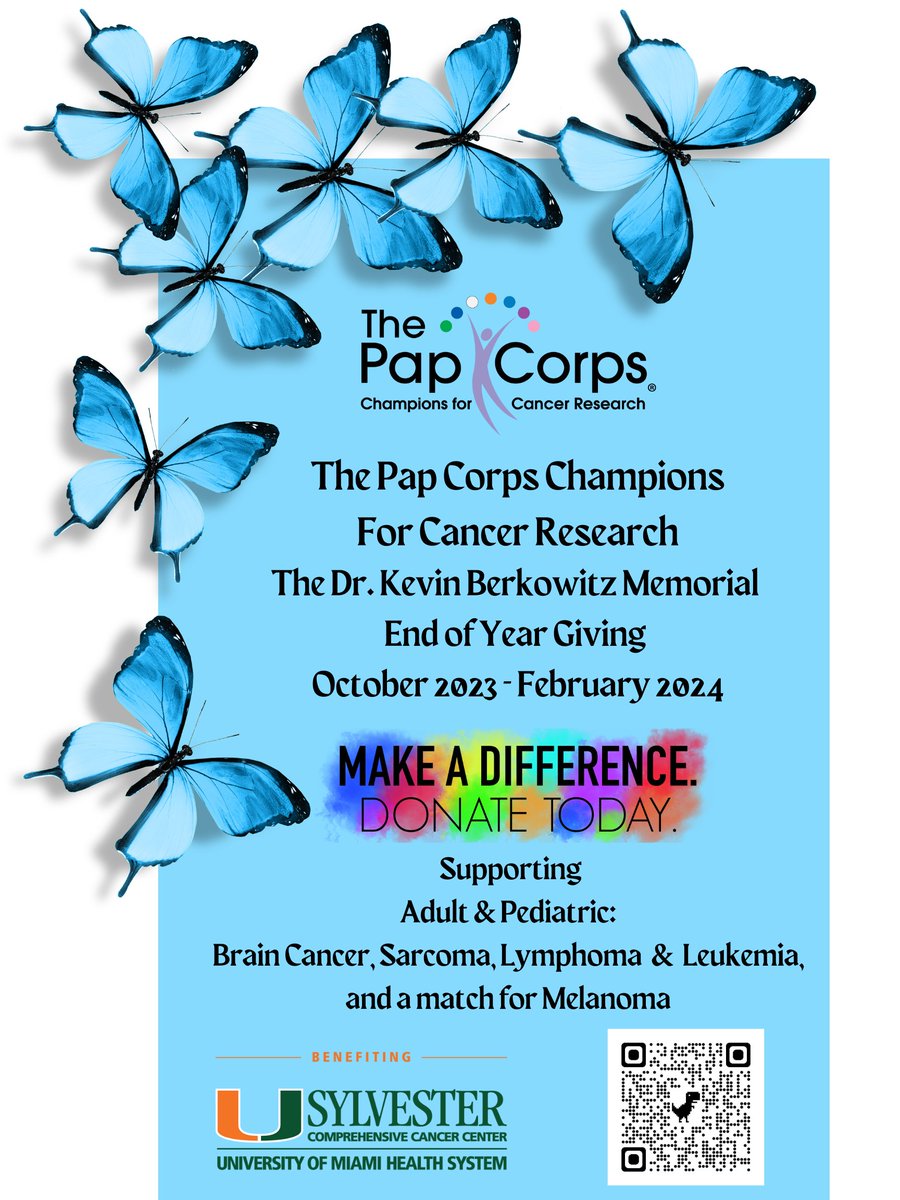 #endofyeargiving Support @Pap_Corps Champions For Cancer Research as we raise funds for #cancerresearch to benefit the next survivor @SylvesterCancer fundraise.givesmart.com/form/-86xNQ?vi…
because #cancerresearchmatters #curecancer #makeadifference