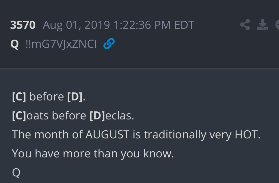 A86Spez's tweet photo. Great job @patel_patriot and @kate_awakening with another awesome #GART #VirtualTicket !

During the extended super #DPH I thought of this line “[C] before [D]” from the below post. 

I’m just speculating and having fun with it but what if they were telling us they must let them [C]heat before implementing [D]evolution?