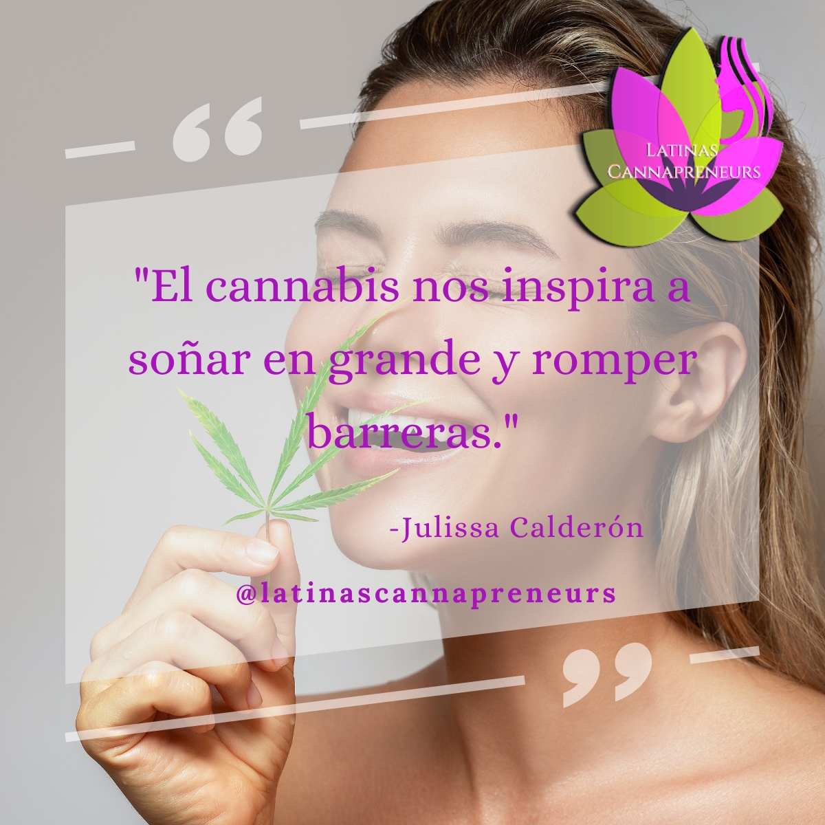 LatinasCP's tweet photo. Descubre el poder del cannabis para soñar en grande. Apoya a Latinas Cannapreneurs y juntas rompamos barreras.

#Metas #InspiraEducaEleva #LatinasCannapreneurs #LatinasinCannabis #Cannapreneur https://t.co/iSP2Occgnt