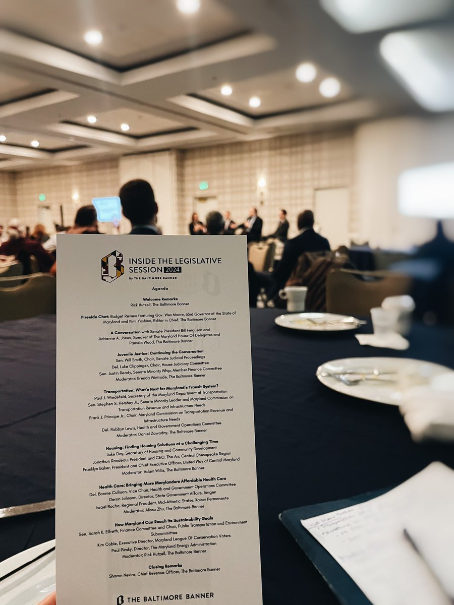 Victoria Venable (@vbvenable) on Twitter photo Justifying the bright and early start - a packed agenda! Well done <a href="/BaltimoreBanner/">The Baltimore Banner</a>! Justifying the bright and early start - a packed agenda! Well done <a href="/BaltimoreBanner/">The Baltimore Banner</a>!