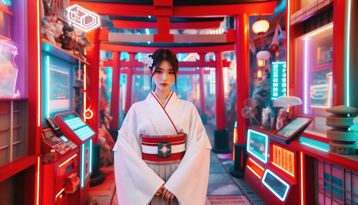 AsianCyberGals's tweet photo. 巫女 -Futuristic Shrine Maiden-
#cyberpunk #cybercity #cybergal #kawaii #美少女 #futurefashion #future #machinecreativity #creativeai #AIArtistry #futurefashion
#AIgirlgallery #aiillustration #aiillustrator #cybergirl https://t.co/2rGtKHiTRV