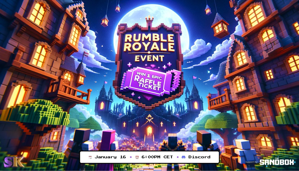 ⚔️ Ready to Rumble? ⚔️

🗓️ Today at ⏰ 6:00PM
🏅Prize : 🎟️ x1 Epic Raffle Ticket
➡️ Join here: battle.soiledkingdoms.com